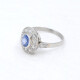 Anillo En Platino Con Brillantes Y Zafiro Central Anillo En Platino Con Brillantes Y Zafiro Central