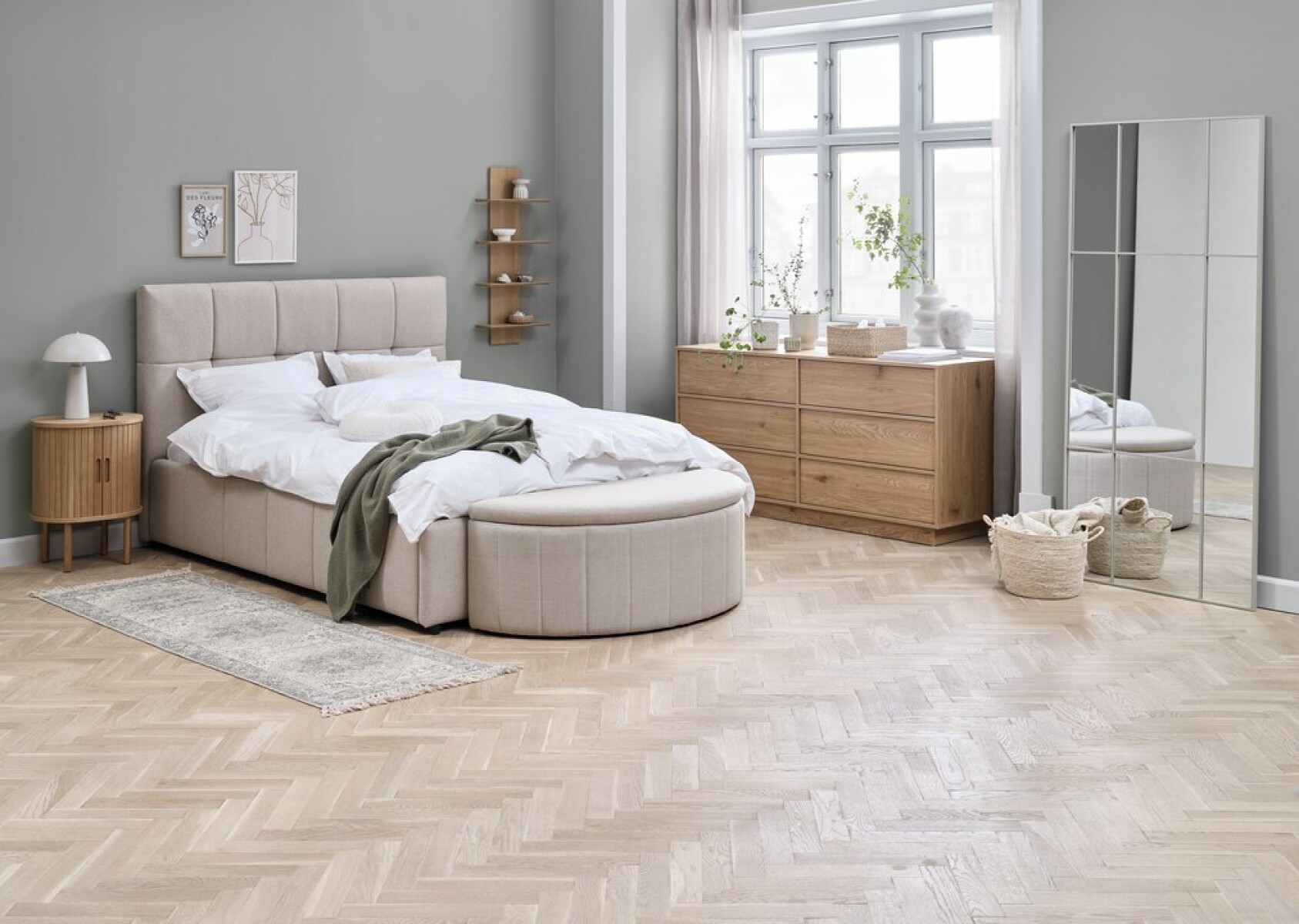 Estructura de cama VEMMELEV 160x200 beige 