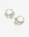 Aros Argollas Metal Aros Argolla Mini De Metal - Plateado Rodio
