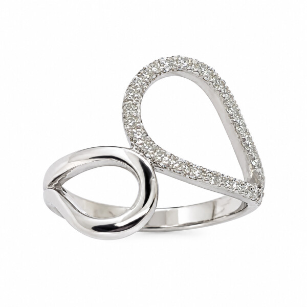 Anillo Nita de Oro Blanco 18k con Brillantes. Anillo Nita de Oro Blanco 18k con Brillantes.