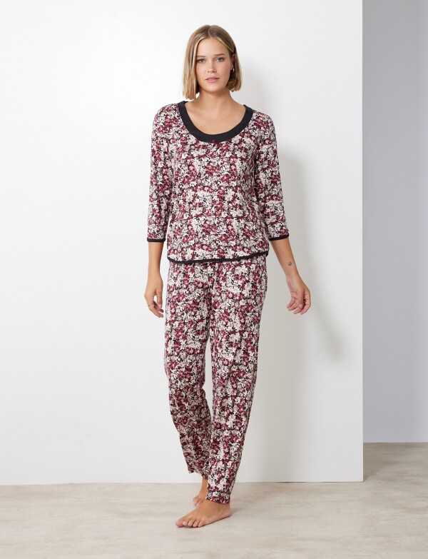 Set Pijama Remera & Pantalon MULTI/ROSA