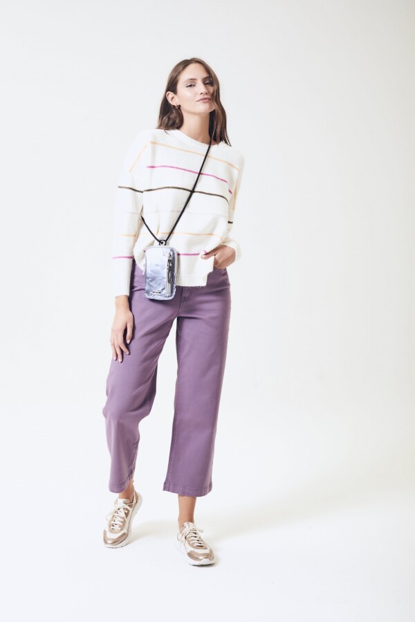 Sweater Rayado Nácar