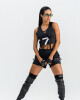 Conjunto de top y short color negro U