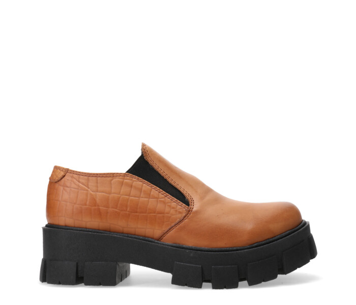 Zapato de cuero con plataforma Maiz