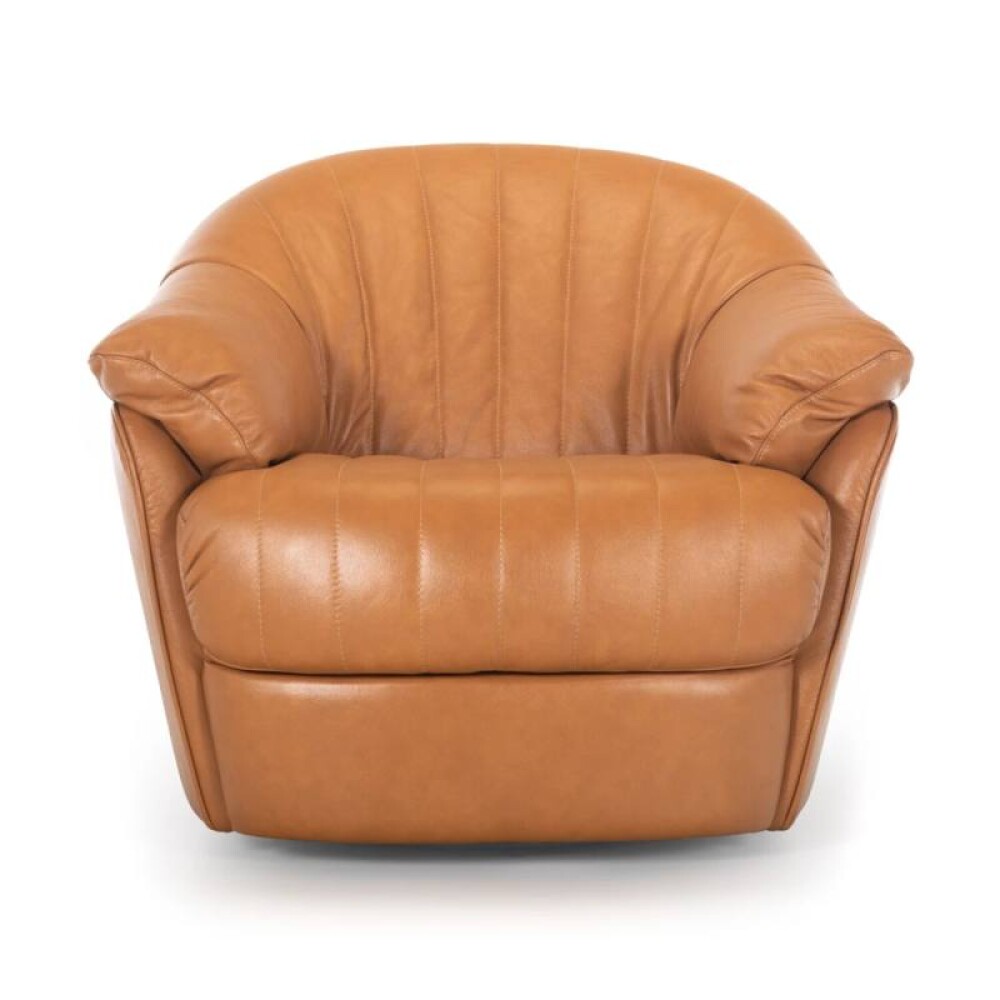 Butaca Giratoria 100% Cuero - Paris Camel