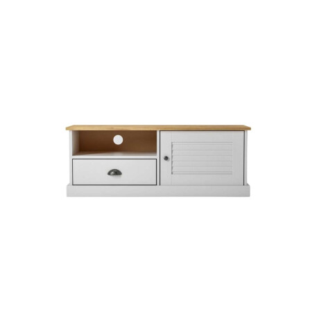 Rack de TV 1 Puerta 1 Cajion Li­nea Valenciana Blanco