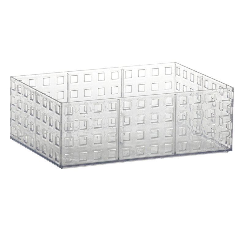 Set x2 Caja organizadora acrílico apilable M TRANSPARENTE