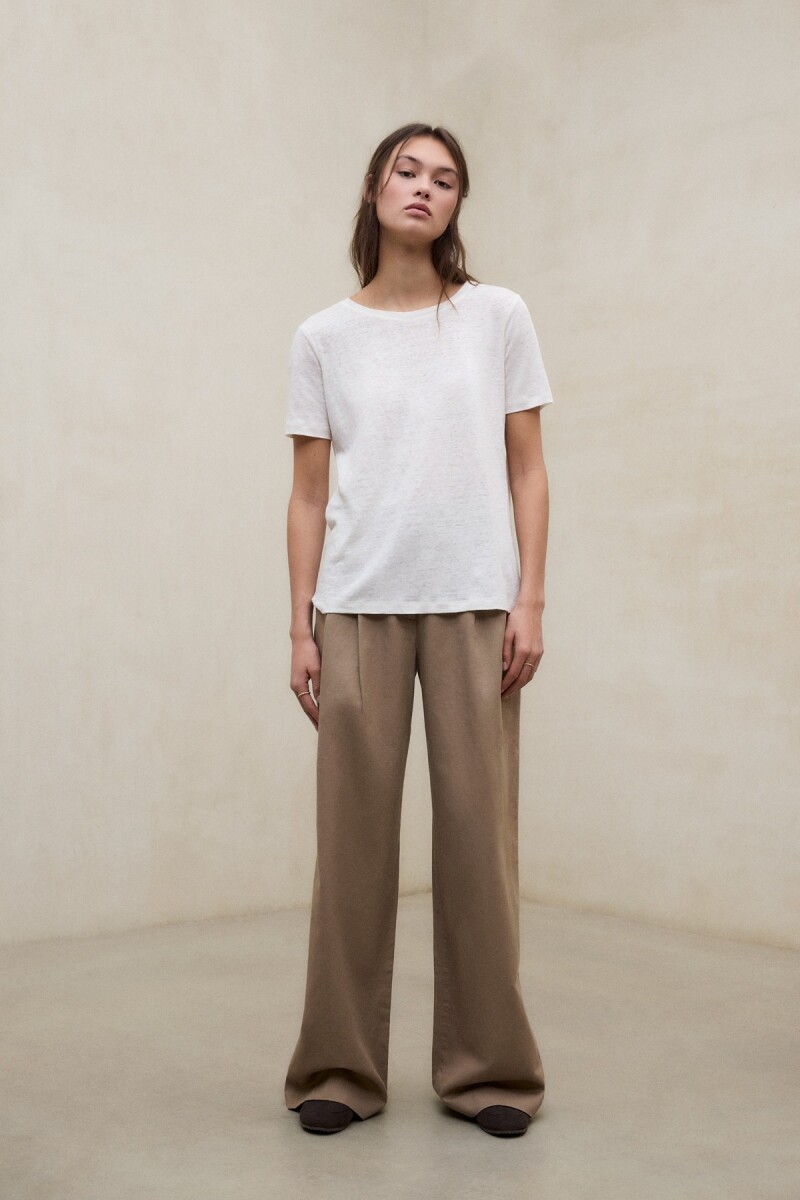 PANTALÓN DE LINO MIEL Arena