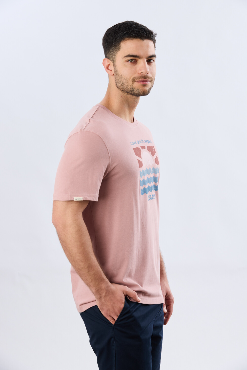 REMERA ESTAMPADA DE ALGODÓN Rosa