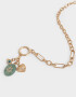 Collares Cortos Capsula Especial Collar Corto Multidijes Con Piedra Venturina - Dorado