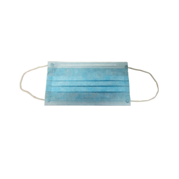 TAPA BOCA TRIPLE CON FILTRO ANTIBACTERIAL CELESTE