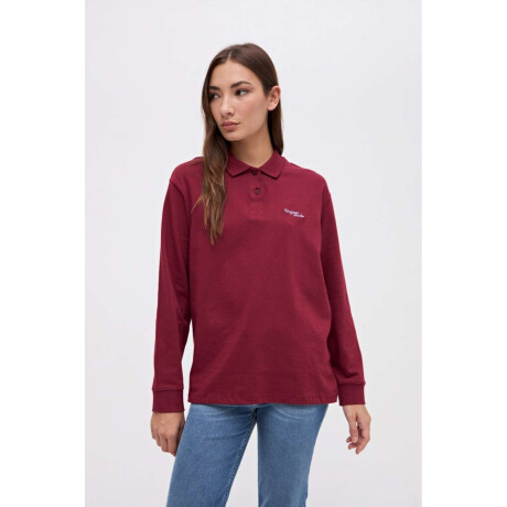 Remera polo Belia Bordo