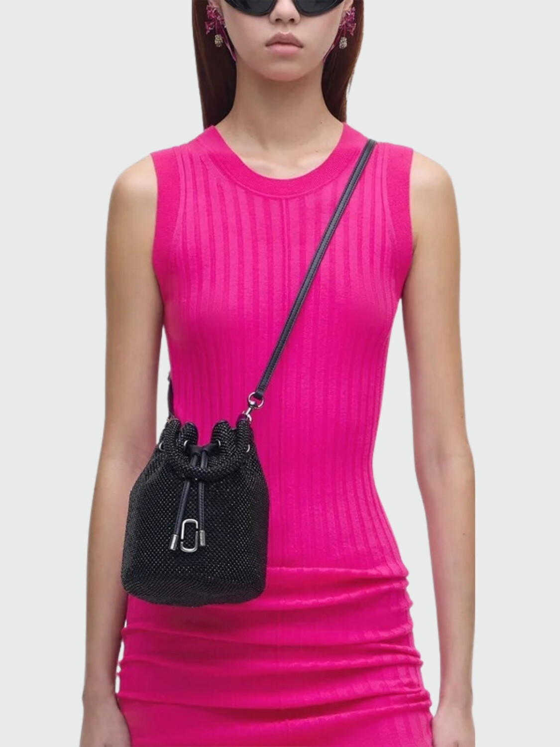 Marc Jacobs - Bolso bombonera metálico, The Mini Bucket Negro