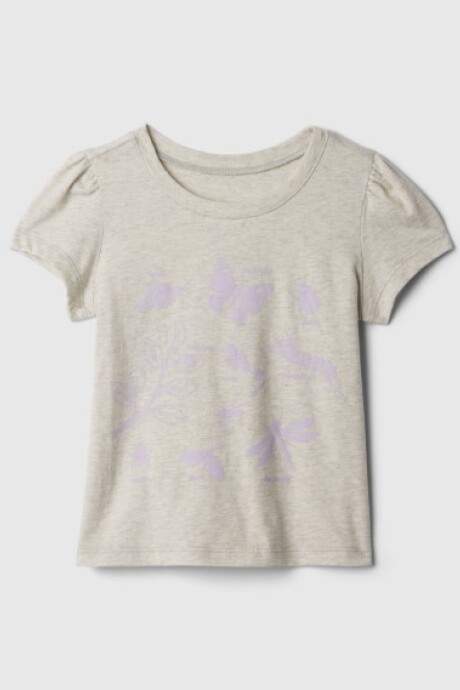 Remera Logo Gap Toddler Niña B03 Light Grey Heather