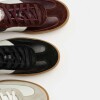 Sneaker Nil En Cuero Liso Bordeaux
