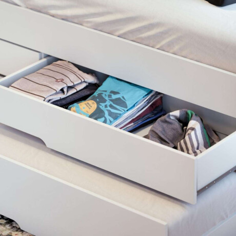 Cama Marinera 1 plaza con cajones juliette Moderna Blanco