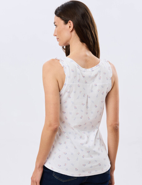 MUSCULOSA ALGODÓN CON VOLADOS Blanco
