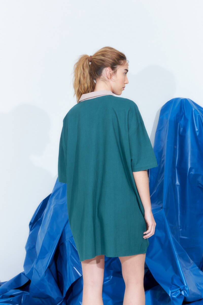 Túnica patches zig zag verde