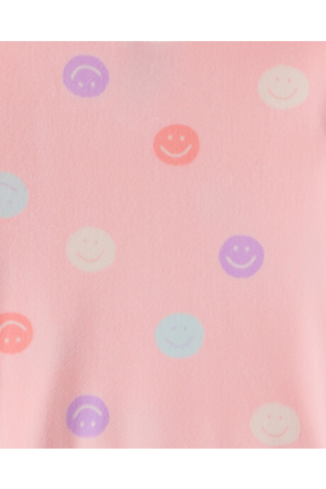 Pijama dos piezas de micropolar, remera y pantalón, diseño sonrisas Sin color