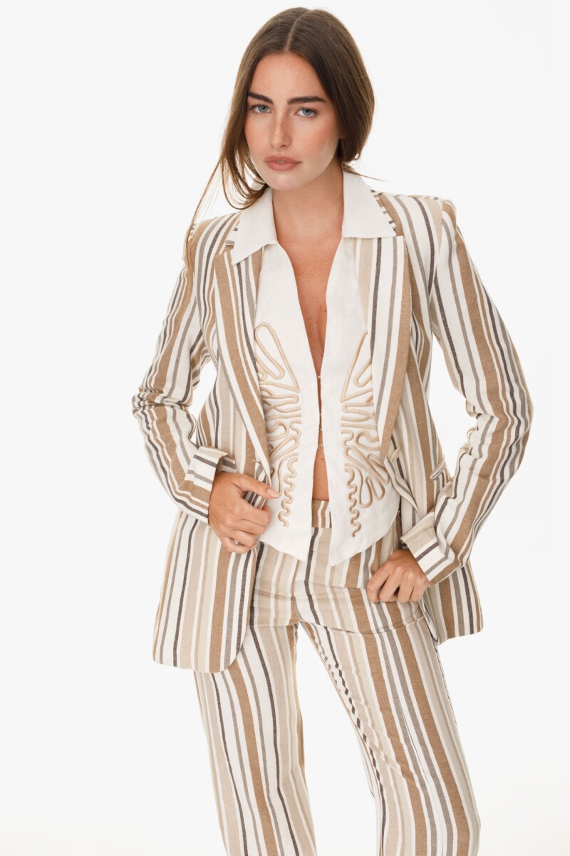 Blazer Turin Stripe Beige