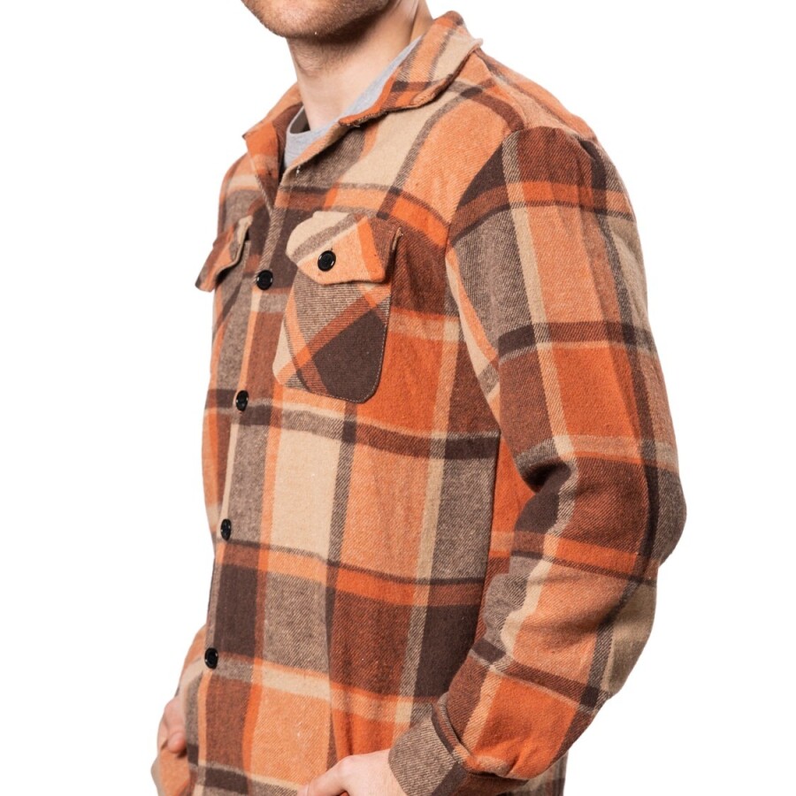 SNAKE FLANNEL SHIRT BROWN