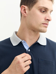 520753 REMERA HARRINGTON LABEL Azul Oscuro