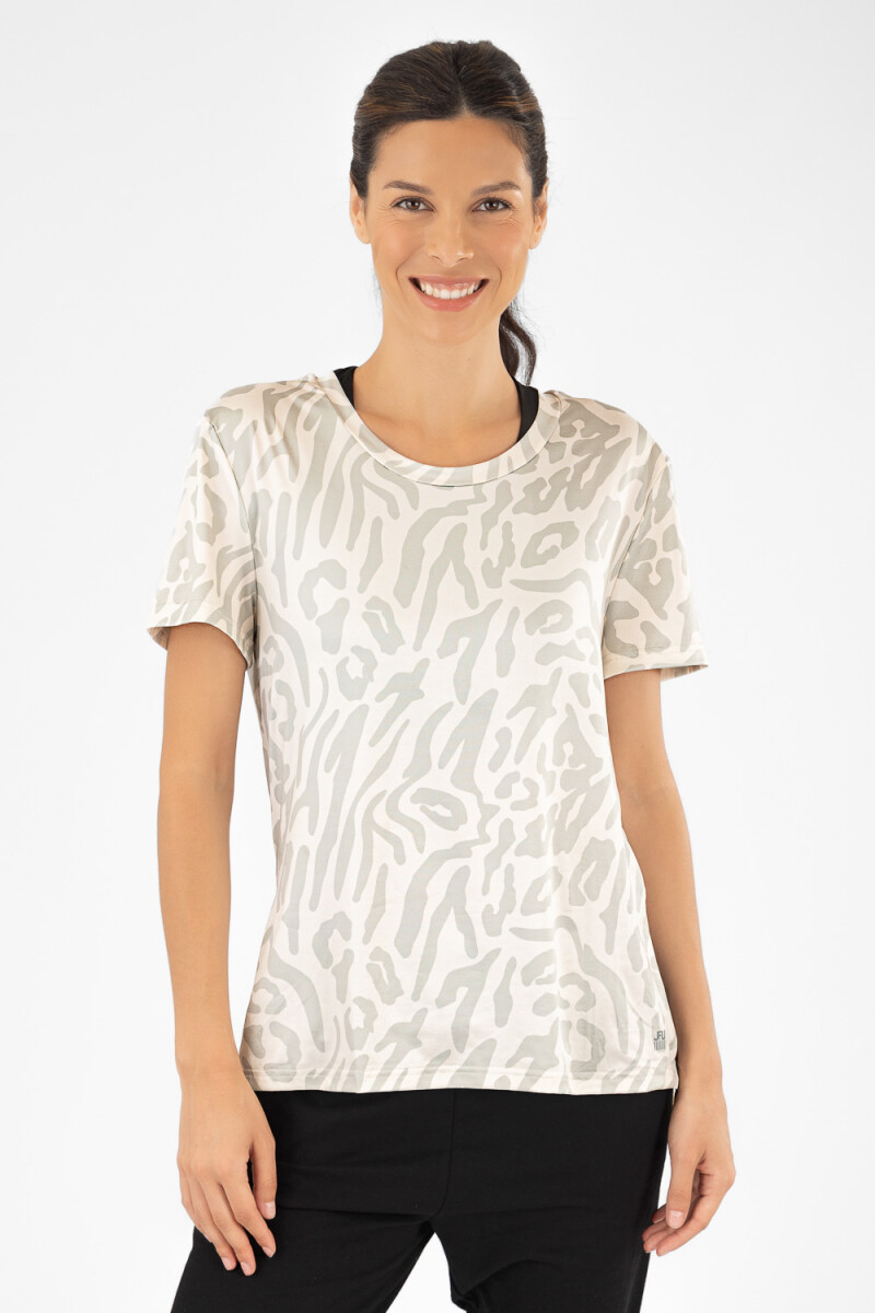 Remera print periscope 25 Beige