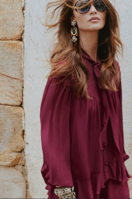 Blusa Amanda Bordeaux