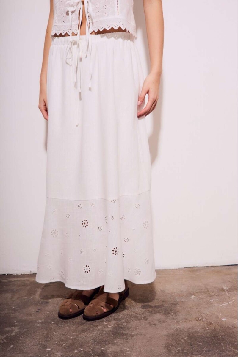 Falda Broderie - Nacar 