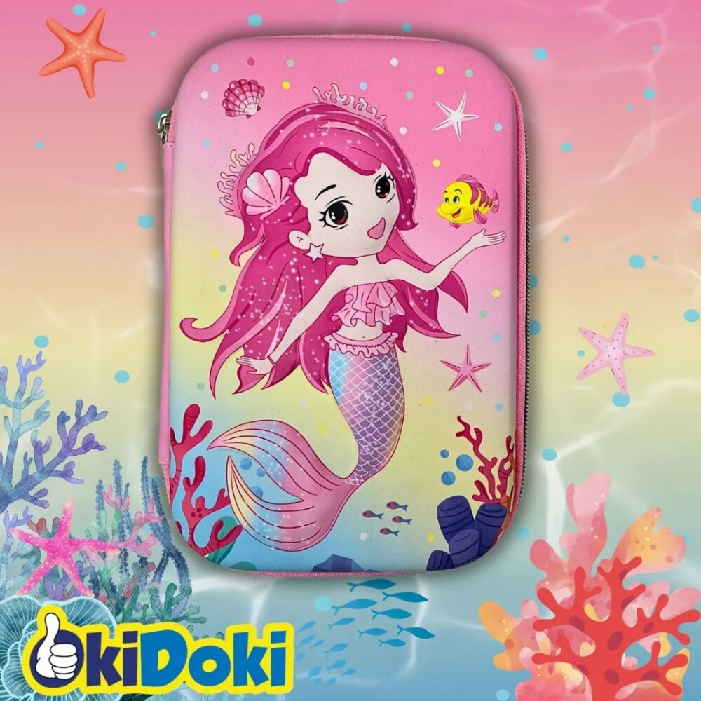 Cartucheras Escolares 1piso estampados 3D Niña Sirena Cel