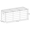 Baúl Rimax en PP de 300 lt 52,3 × 43 × 126,1 cm Mocca