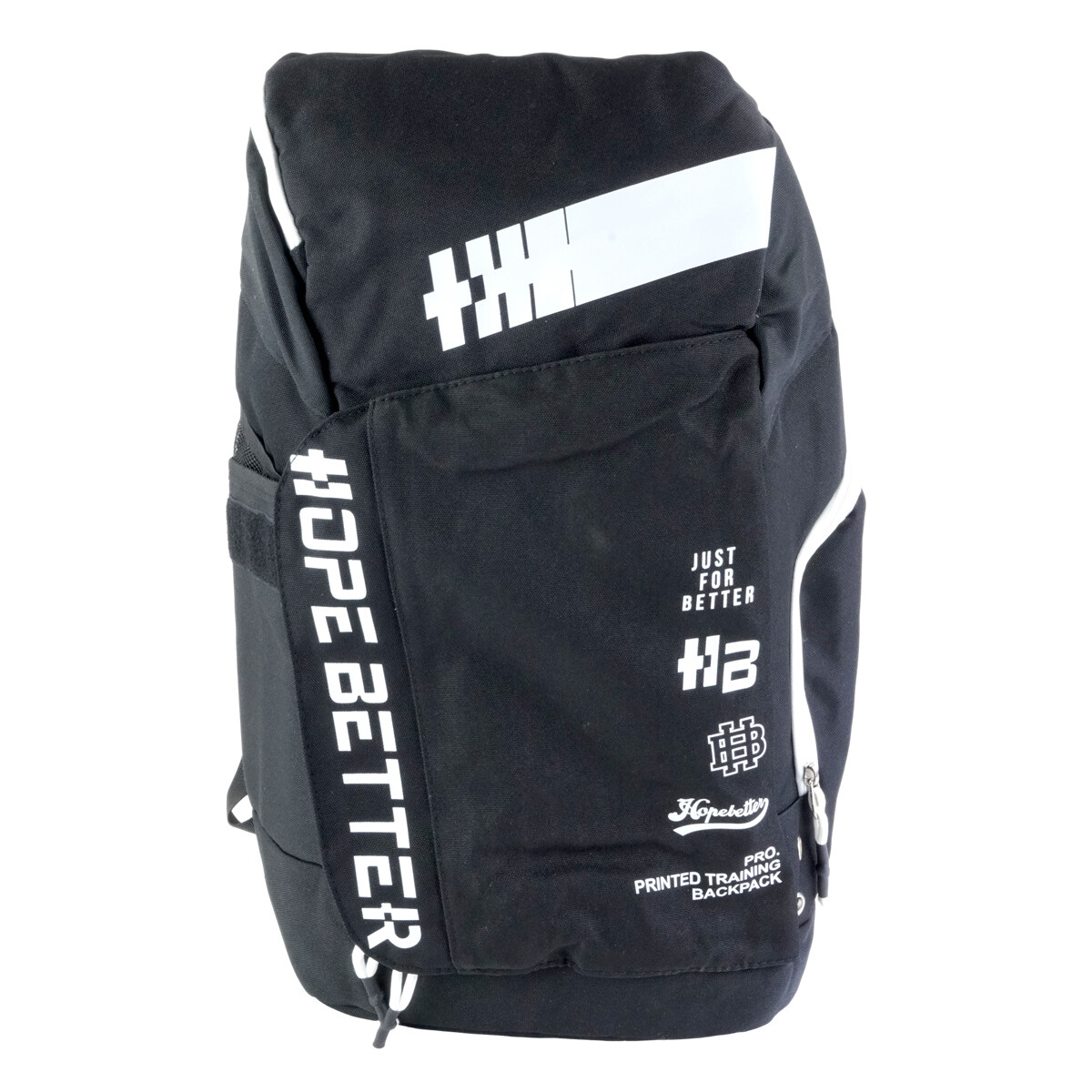 MOCHILA NEGRA CON LETRAS 