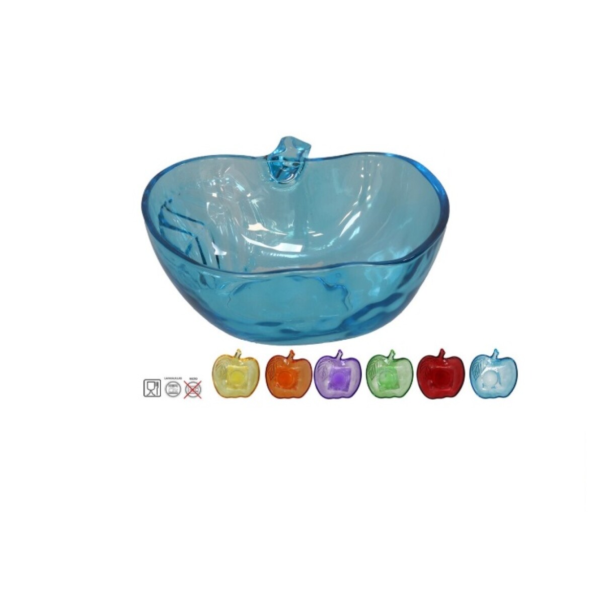 Bowl Manzana Cristal 12.5x13x4.7Cm 