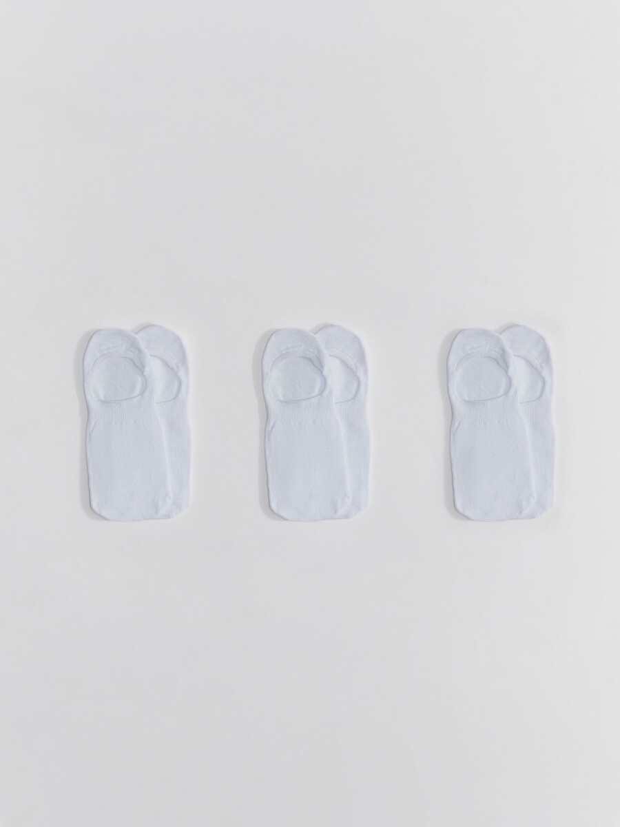 KIT DE 3 PARES DE MADIAS CORTAS - BLANCO 