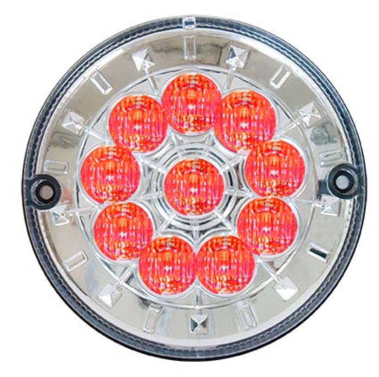FAROL - TRASERO LED 125MM CRISTAL/AMBAR RANDON BIVOLT 	 MULTILIGHT 