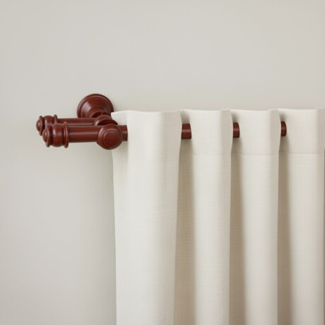 Barrote cortina doble de metal 2 m + 2 Soportes MOGNO