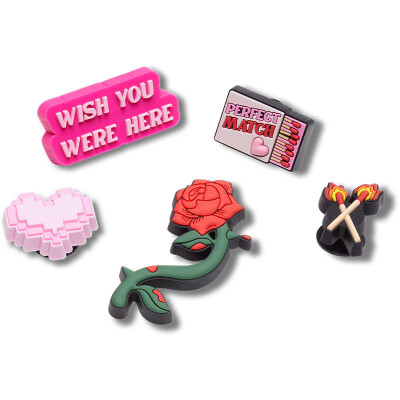 Jibbitz™ Charm Valentines Girly 5 Pack Multicolor