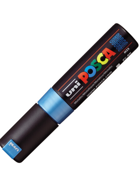 MARCADOR UNI POSCA 8 MM AZUL METALIZADO N/A