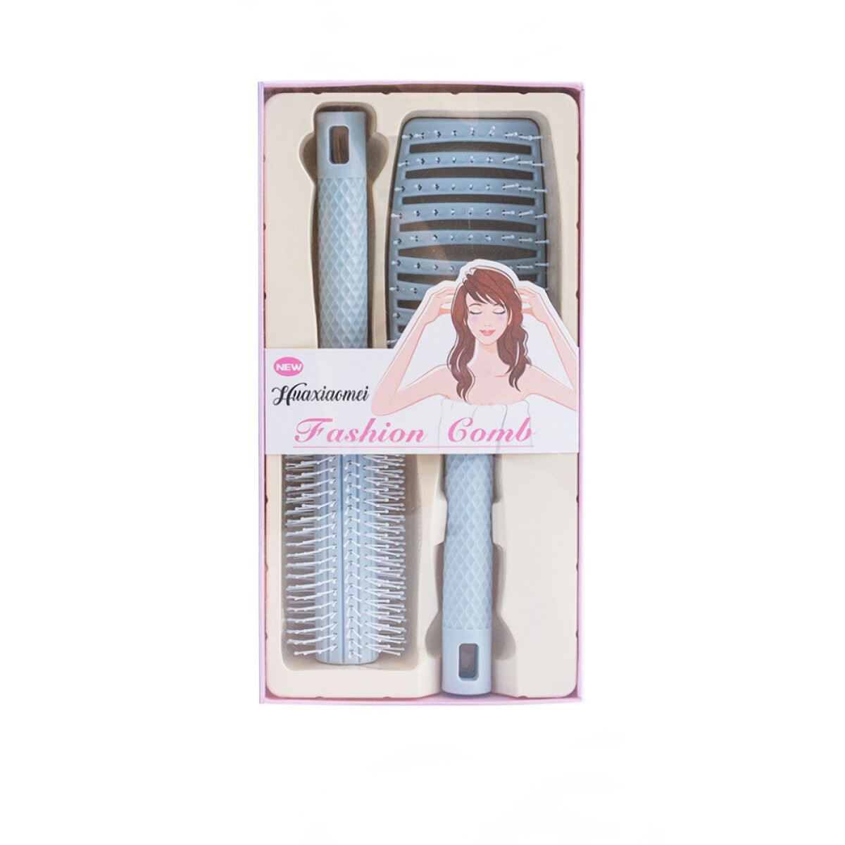 Set De Cepillos Para Cabello - Celeste 