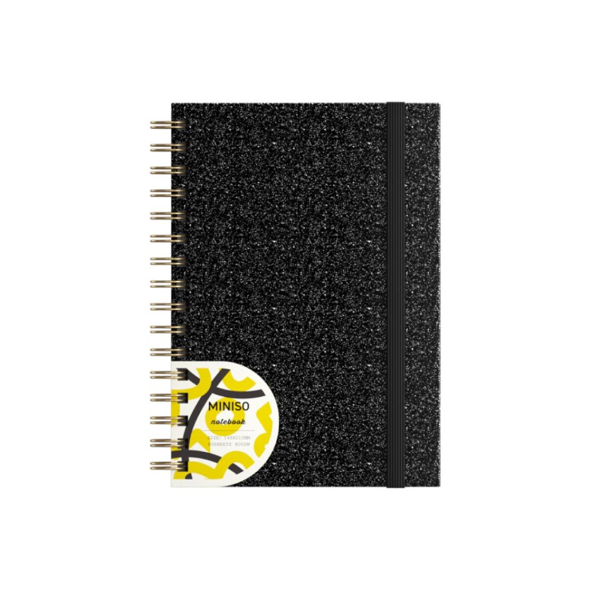 Cuaderno glitter - negro 