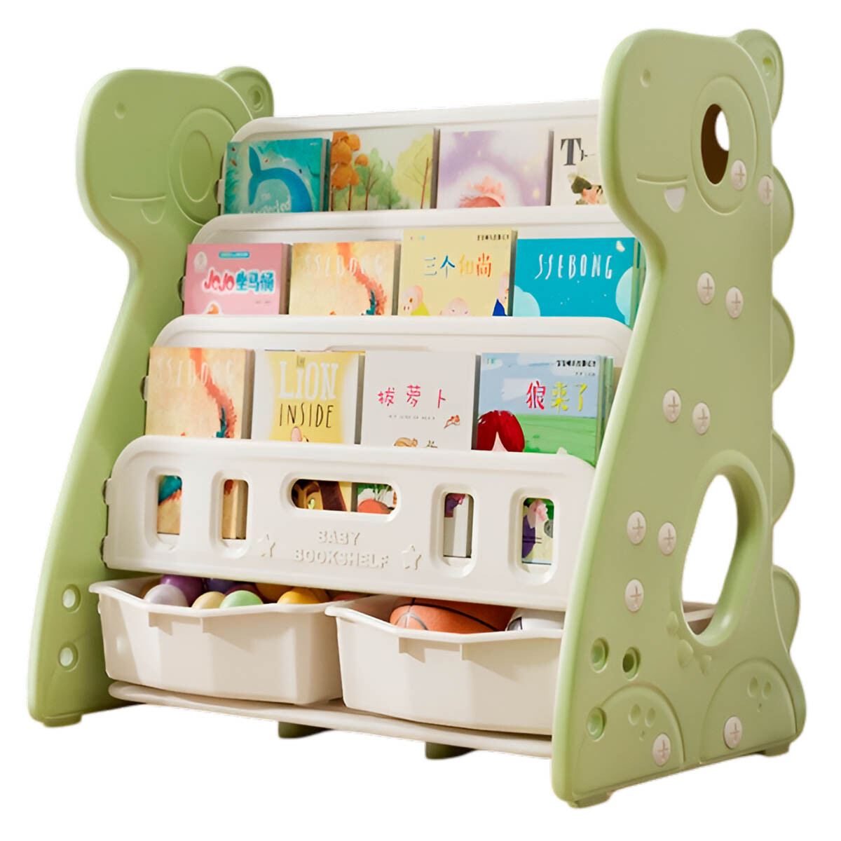 Biblioteca Infantil Mueble Organizador Zapatera - Verde 