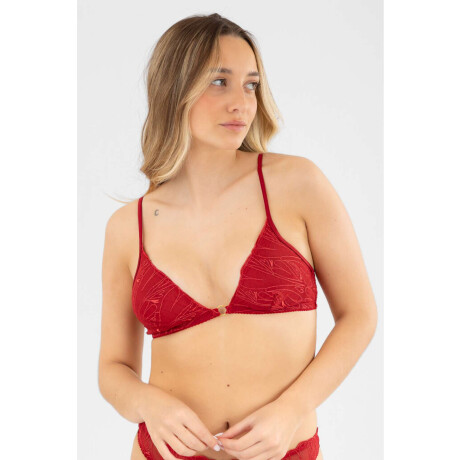 Soutien triangulo amapola Rojo