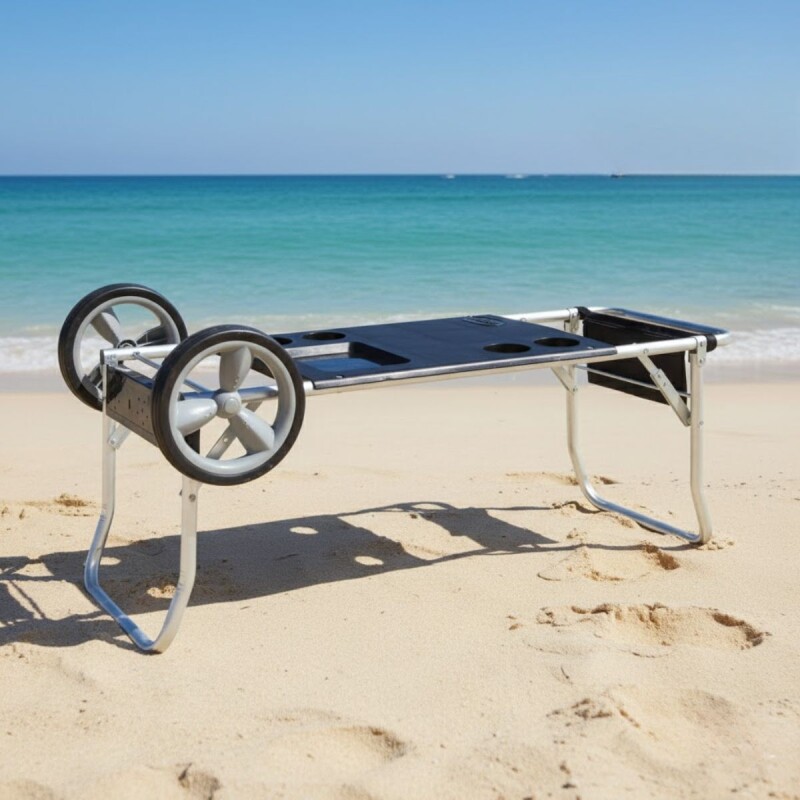 Carrito de Playa Aluminio NEGRO