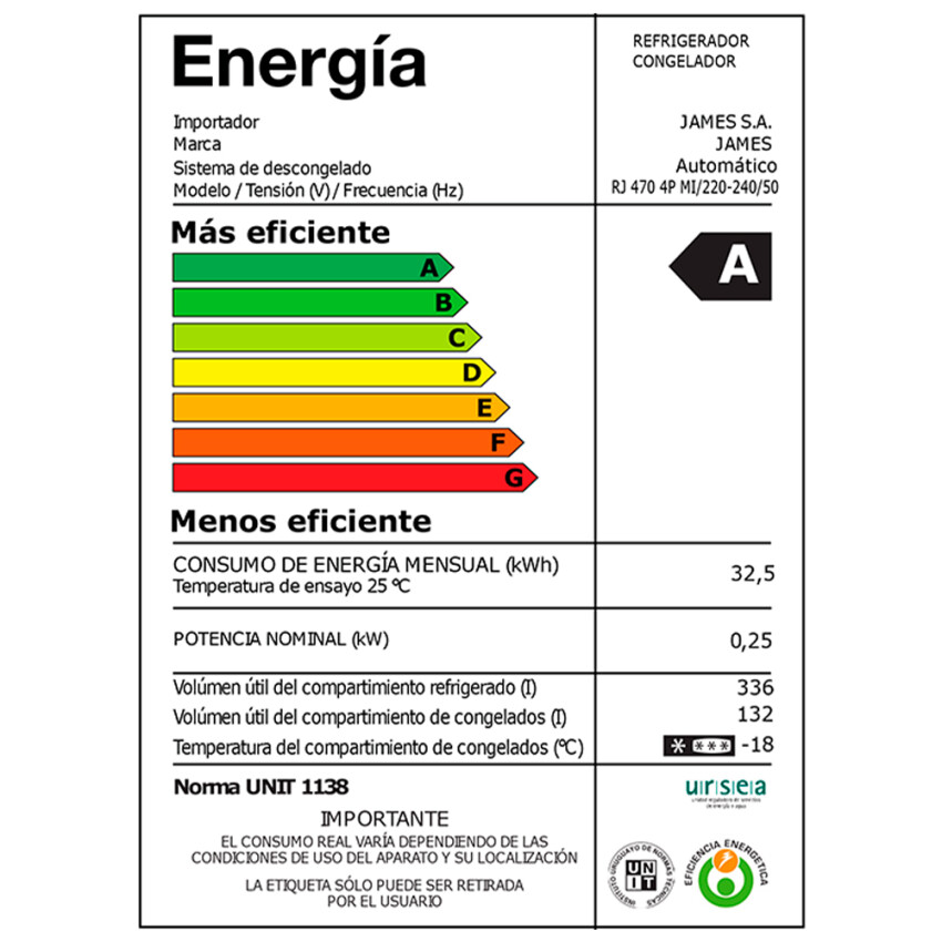 Heladera James RJ-470 inox. multidoor Heladera James RJ-470 inox. multidoor