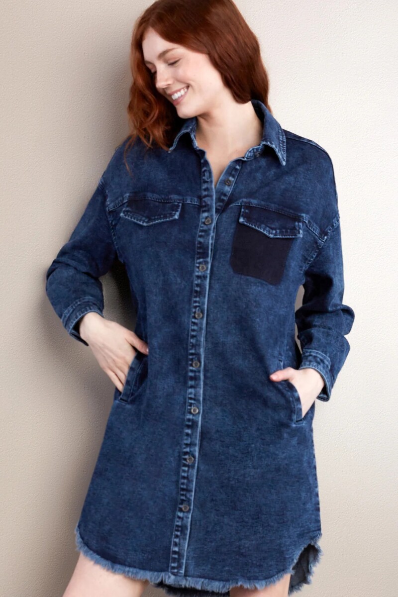 VESTIDO CAMISERO Azul