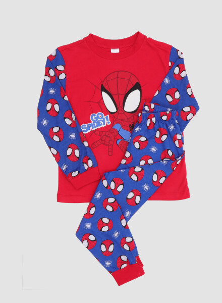 Pijama infantil full print spiderman Rojo