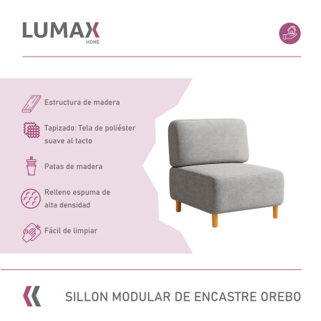 Sillón Modular Lumax de encastre Orebo en caja Gris