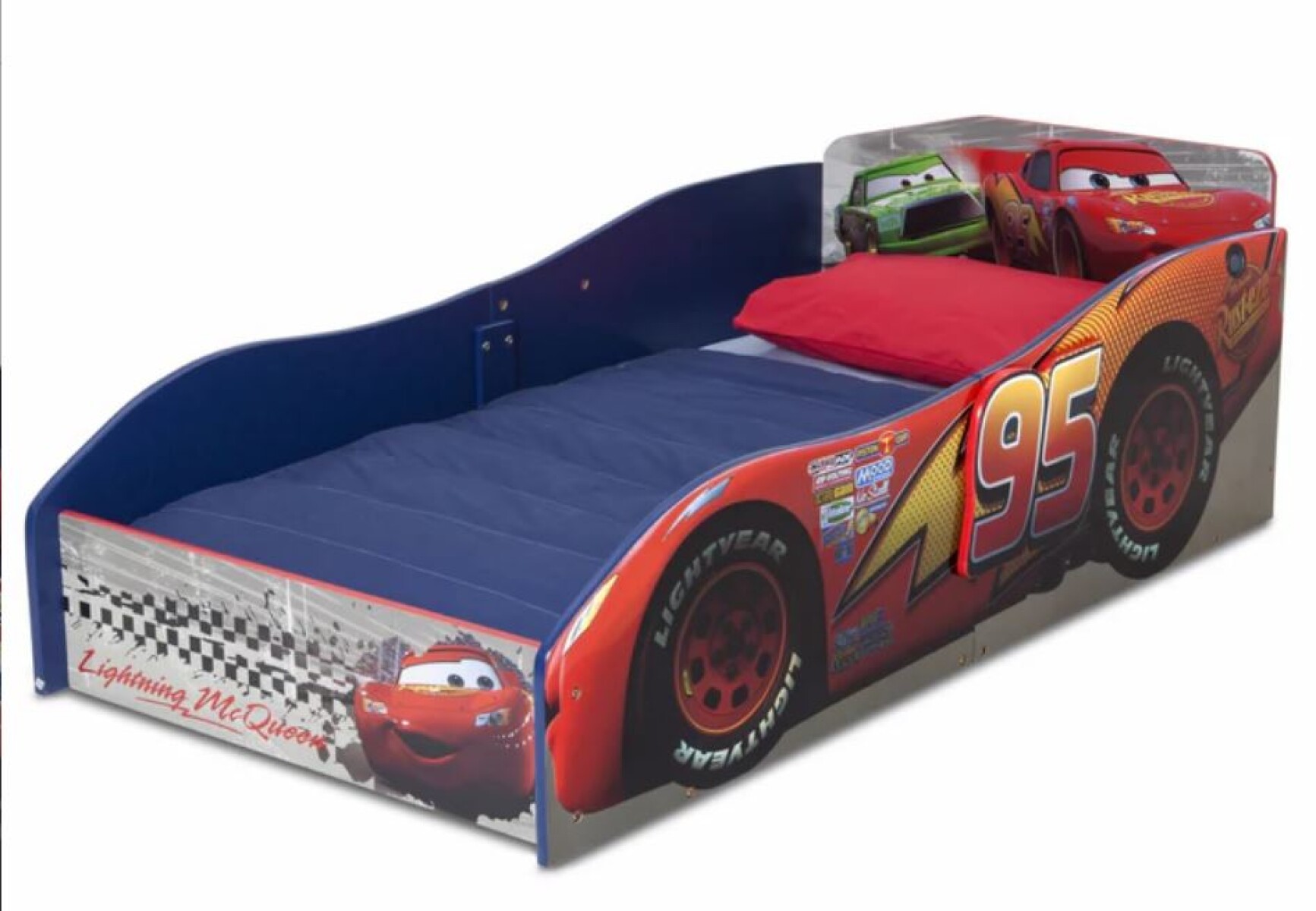 Cama de madera Cars Disney para niños 