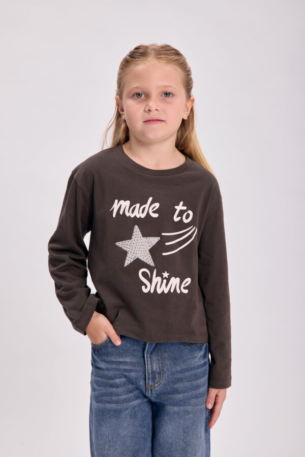 Remera estampa Shine Gris