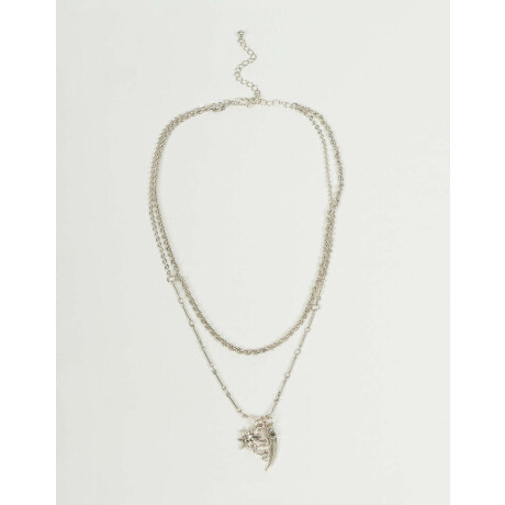 Collar Bañado En Plata Plateado